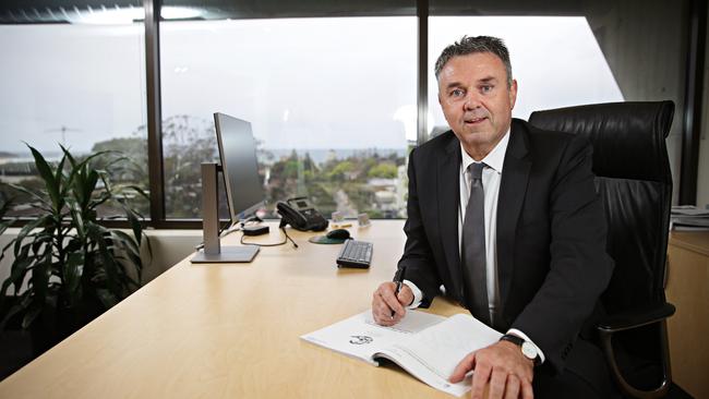 New Northern Beaches Council CEO Ray Brownlee at his Dee Why office. Picture: Adam Yip