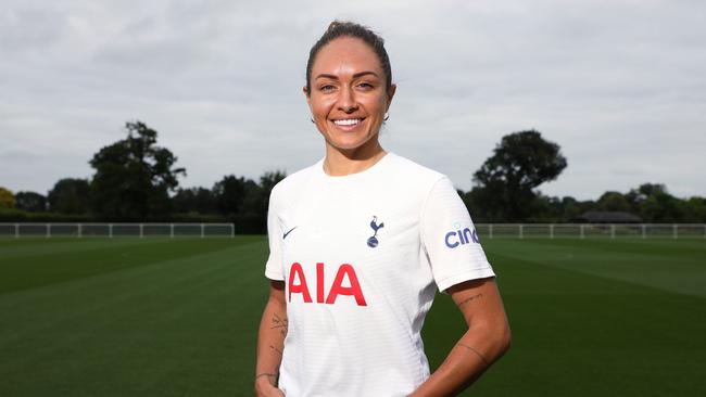 Kyah Simon injured her knee playing with her club side Tottenahm Hotspur. Picture: Tottenham Hotspur