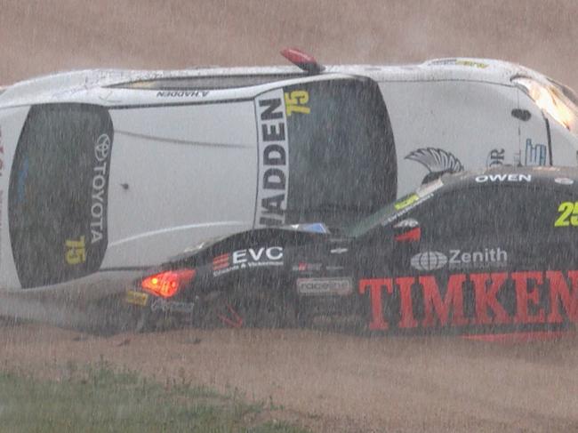 Wet weather wreaked havoc at Mount Panorama.