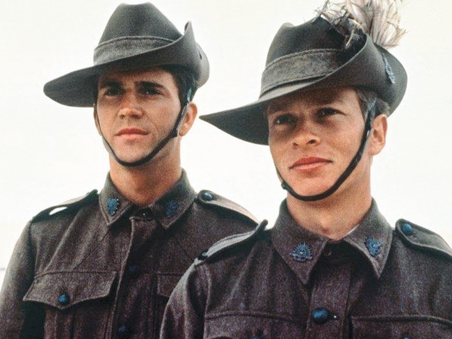 Mel Gibson and Mark Lee in Gallipoli.