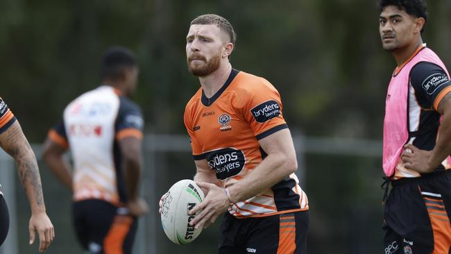 Jackson Hastings is relishing the challenge to lift the Wests Tigers. Picture: Mark Evans/Getty Images