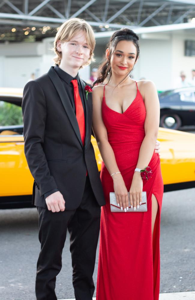 Menne Lewis and Aiden Burgess at the Caloundra State High School formal 2024.