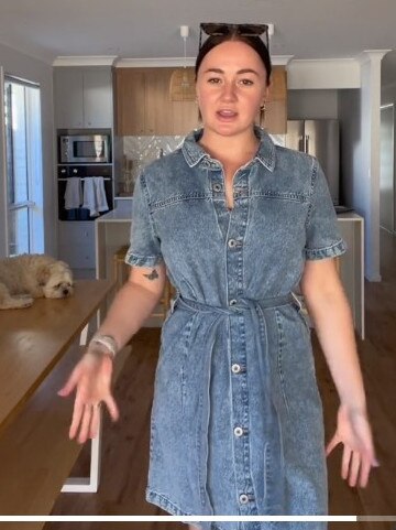 Shoppers are obsessed with this $30 Kmart dress. Picture: TikTok/@teach.with.tabitha