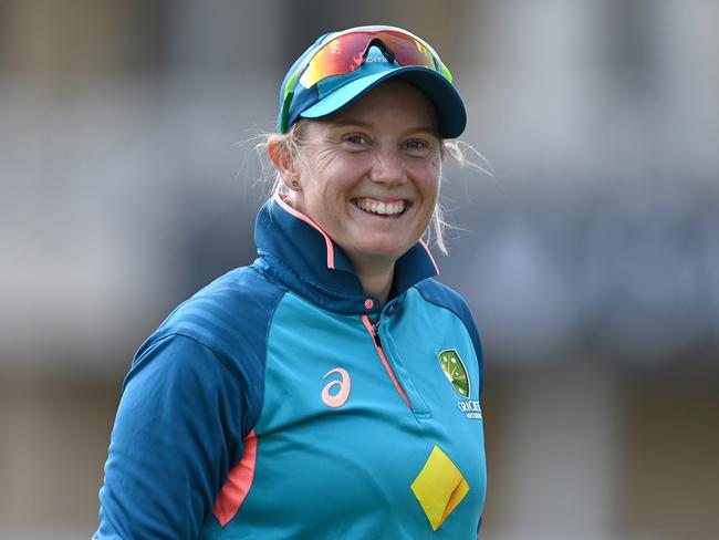 NOTTINGHAM, ENGLAND - JUNE 21: Australia captain Alyssa Healy during a nets session at Trent Bridge on June 21, 2023 in Nottingham, England. (Photo by Gareth Copley/Getty Images)