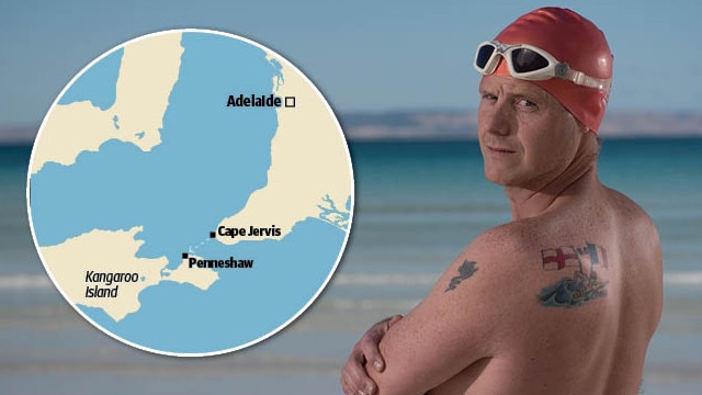 Shane Sanigar will swim from Cape Jervis to Penneshaw on Kangaroo Island.