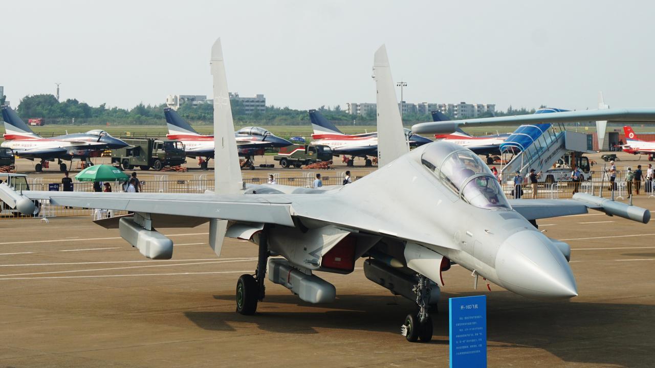 The J-16 strike fighter intercepted the Australian aircraft in a stunning act of aggression. Picture: Long Wei / Costfoto/Future Publishing via Getty Images