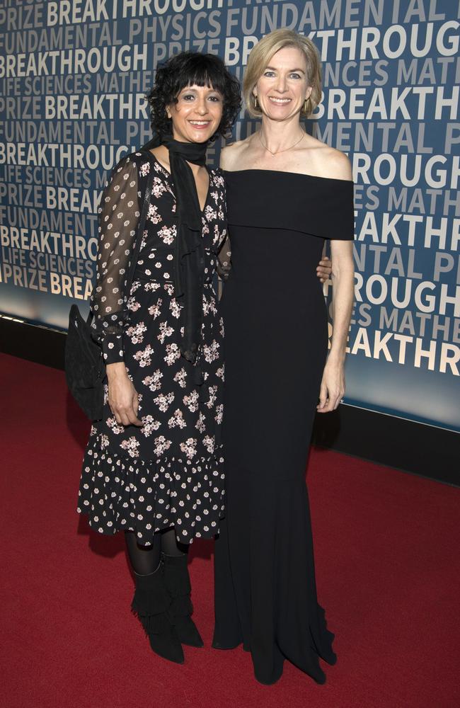 Emmanuelle Charpentier and Jennifer Doudna are two of the scientists pioneering the work. Pictured at the Breakthrough Prize Ceremony in California. Picture: Peter Barreras/Invision/AP.
