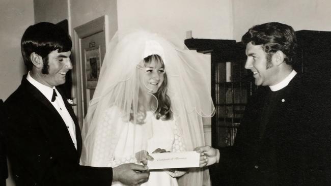 Minister Geoff Prentice married Allan and Lois Cottrell in Shepparton, Victoria in 1970. Photo: Scott Powick