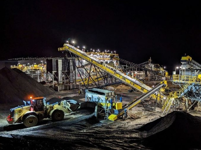 Night shift operations at King Island's revived Dolphin Tungsten Mine. Picture: Group 6 Metals