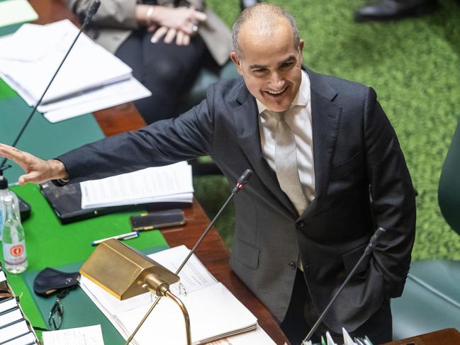 Acting Premier James Merlino during Question Time. Picture: NCA NewsWire / David Geraghty