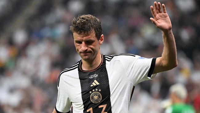 German star Thomas Mueller described his nation crashing out of the World Cup in the group stage for the second time in a row an ‘absolute catastrophe’. Picture: Ina Fassbender / AFP