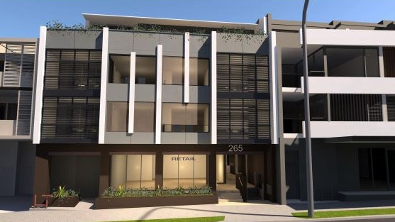 An artist's impression of a proposed $12 million, four-storey shop top apartment development on Condamine St and Kenneth Rd at Manly Vale. The plan was knocked back by authorities because it breached local height and design rules. Picture: Gartner Trovato Architects