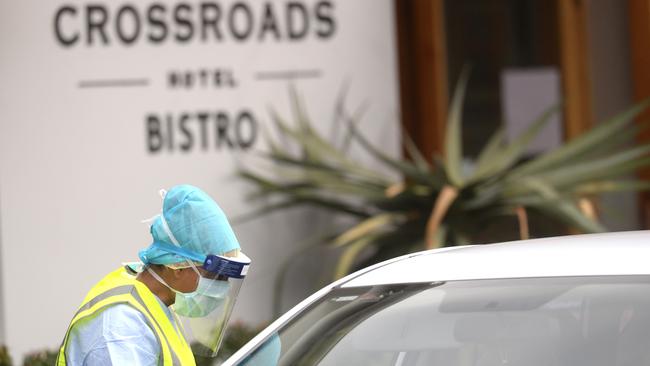 The Casula outbreak began at the Crossroads Hotel. Picture: Jeremy Piper