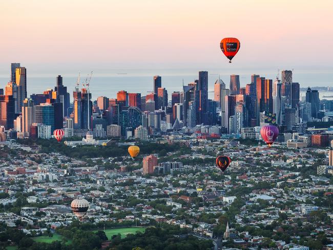 Melbourne is densifying its inner and middle suburbs at a slow rate. Picture: David Caird