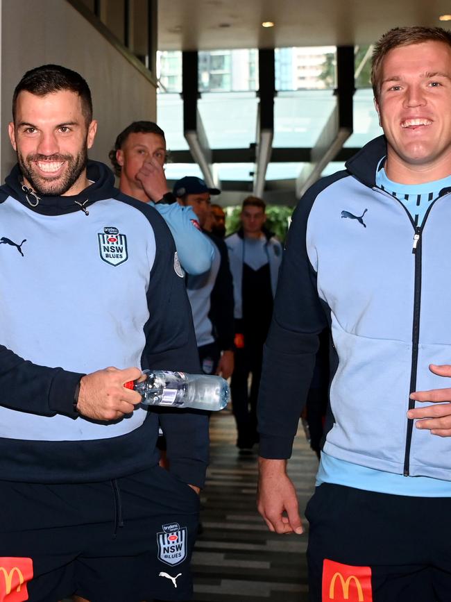 The NSW Blues took to the streets of Brisbane ahead of tonights State of Origin series decider at Suncorp Stadium. Picture: Dan Peled / NCA Newswire