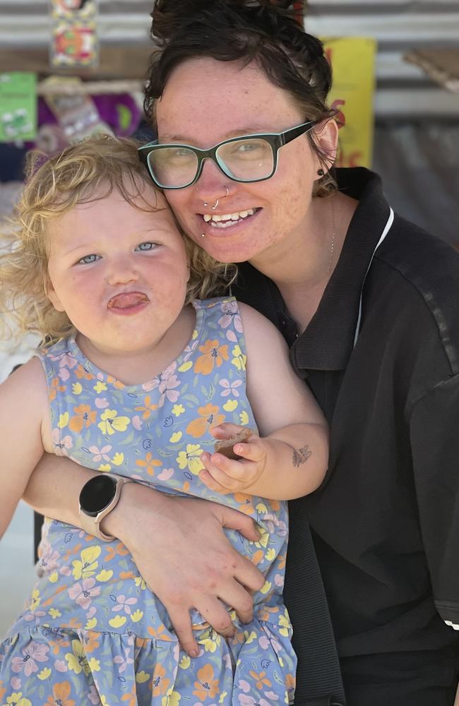 Jasmin Dewey and Isabelle Kampf from Brisbane. Mackay Show June 14 2022. Picture: Max O'Driscoll.