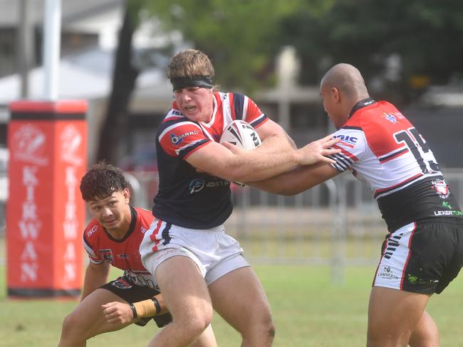 Kirwan State High School hosts St Patrick's College, Mackay, in round 1 of the 2025 Aaron Payne Cup. Picture: Evan Morgan