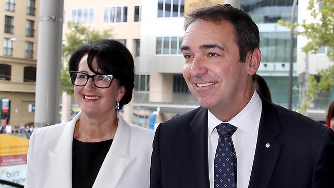 Opposition Deputy Leader <span id="U613930716748P3G" style="font-stretch:97%;">Vickie Chapman</span> and Opposition Leader Steven Marshall.