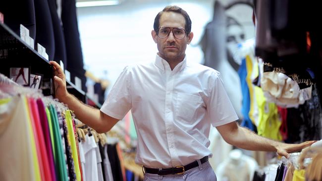 Dov Charney, chairman and chief executive officer of American Apparel Inc., stands for a portrait in a company retail store in New York, U.S., on Thursday, July 29, 2010. Starting the company in a dorm at Tufts University in Medford, Massachusetts, Charney built a worldwide empire of 280 clothing stores by leaping out ahead of mainstream fashion. He personified the racy, risk-taking aesthetics of his business and is now facing the consequences - skittish lenders and investors who doubt his ability to oversee his own creation. Photographer: Keith Bedford/Bloomberg *** Local Caption *** Dov Charney