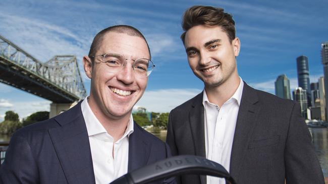 Dr James Fielding (left) and Alex Afflick from Audeara