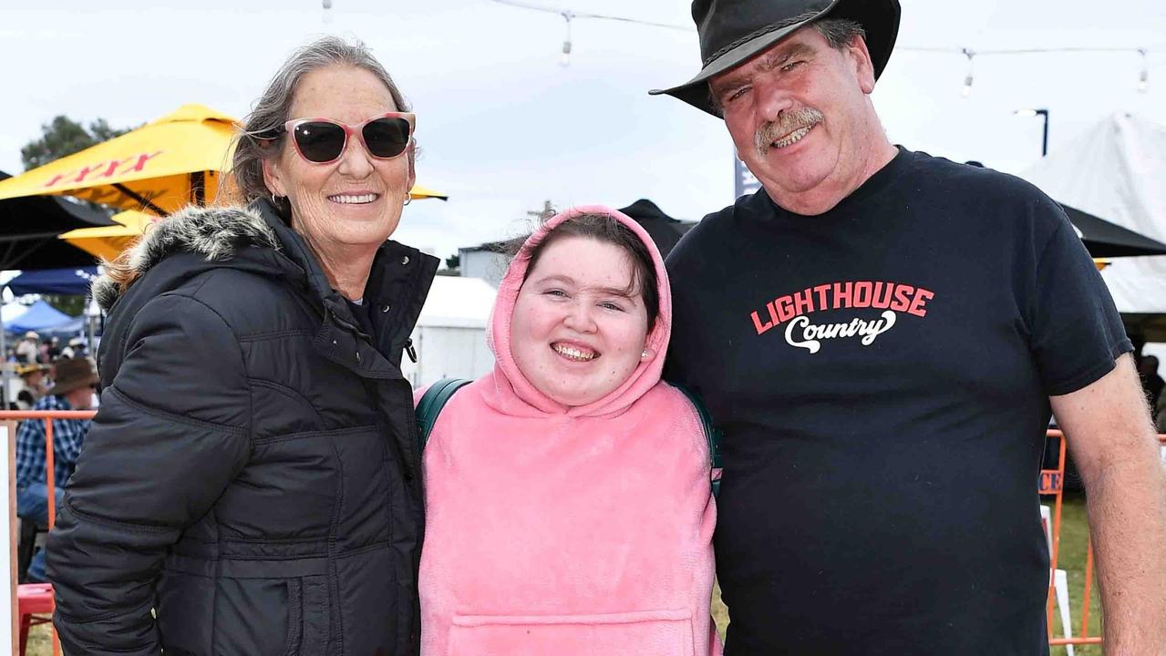 Jenny, Chelsea and Warwick Sanderson at Lighthouse Country Music Festival, Burnett Heads. Picture: Patrick Woods.