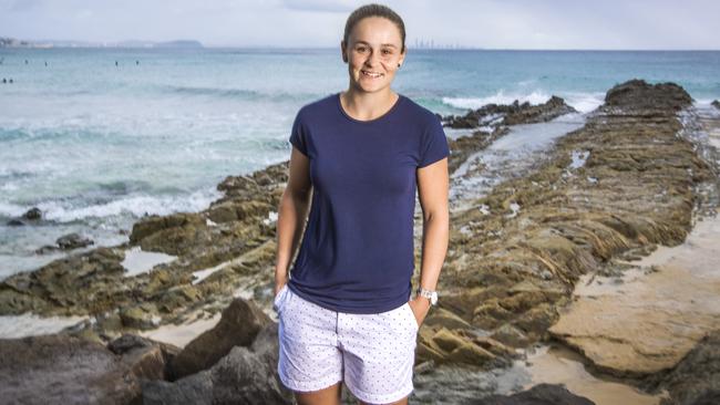 Ash Barty on the Gold Coast to support her friend Steph Gilmore                  Picture: Nigel Hallett