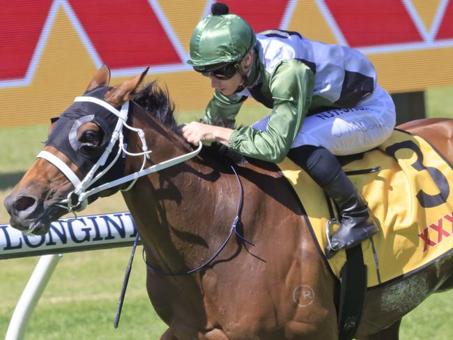 SYDNEY, AUSTRALIA - APRIL 03: James McDonald on Shared Ambition wins race 2 the XXXX Neville Sellwood Stakes during Sydney Racing at Rosehill Gardens on April 03, 2021 in Sydney, Australia. (Photo by Mark Evans/Getty Images)