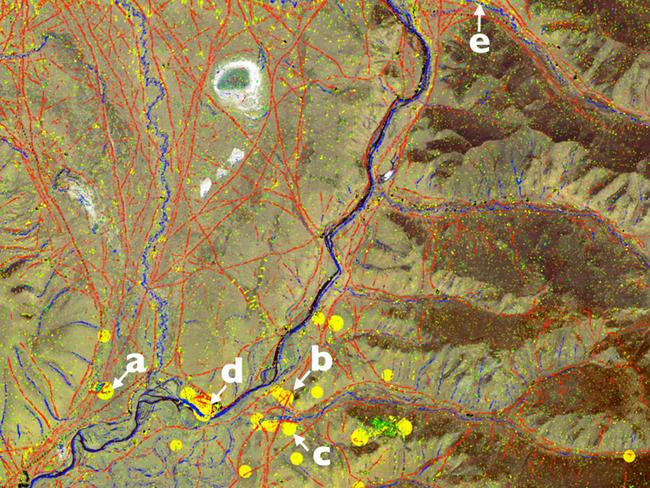 Secret valley ... Some of the sites identified in the search for Genghis Khan’s lost tomb. Source: PLOS ONE