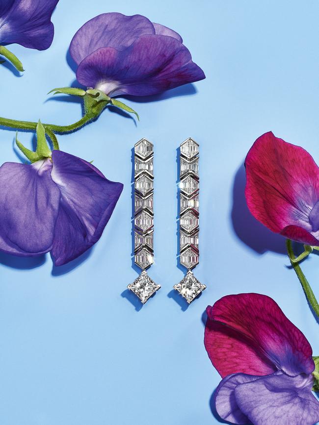 Diamond earrings from the 2022 Blue Book collection.