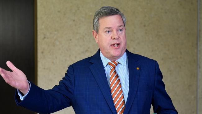 Opposition legal affairs spokesman Tim Nicholls at Parliament House in Brisbane. Picture: NCA NewsWire / Dan Peled