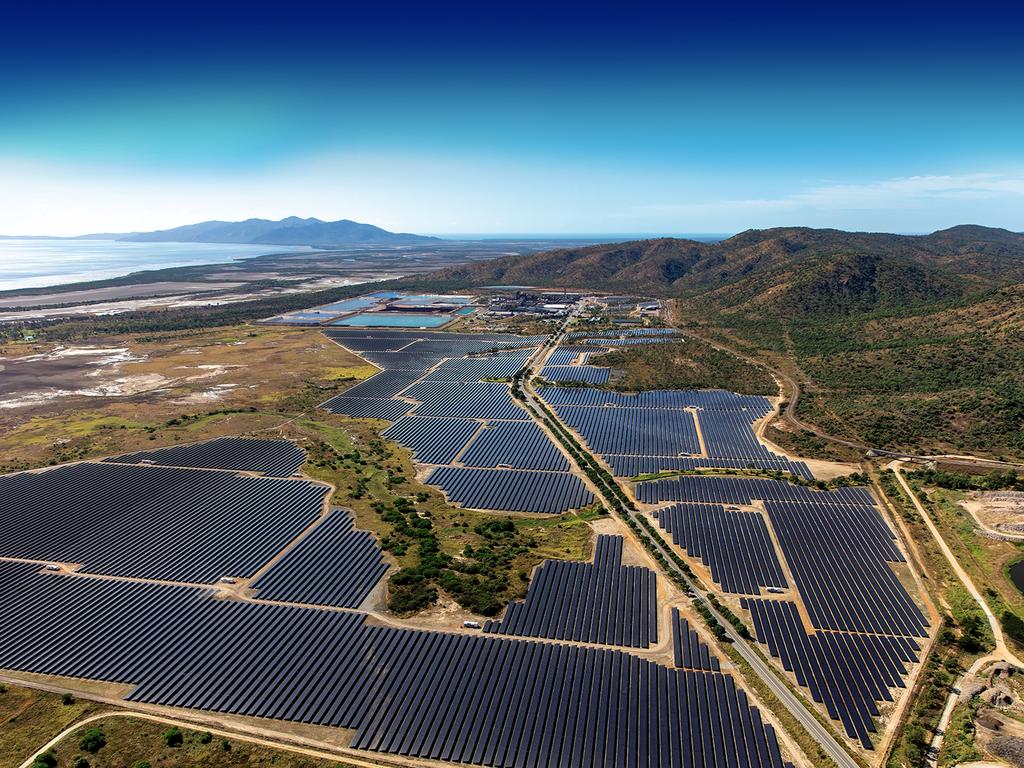 Sun Metals zinc refinery and solar farm near Townsville. Picture: Acciona