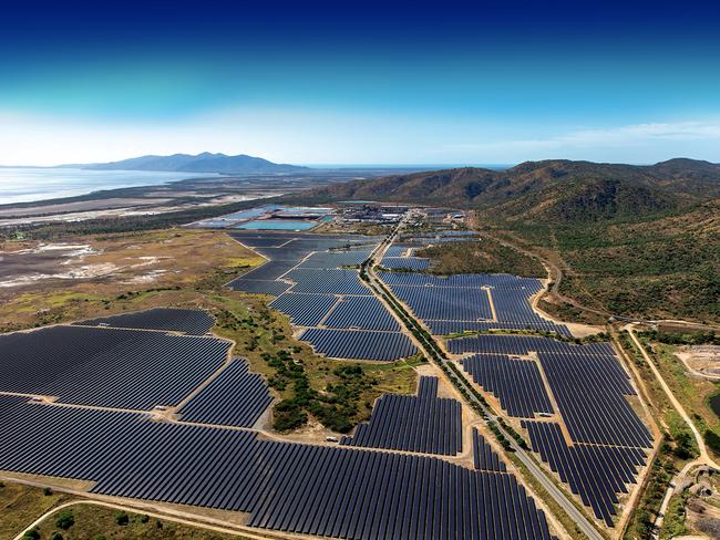 Sun Metals zinc refinery and solar farm near Townsville. Picture: Acciona