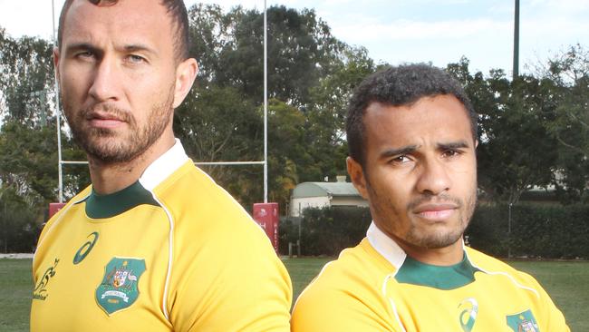 Quade Cooper (left) and Will Genia’s 2011 blueprint could work for the Wallabies this year.