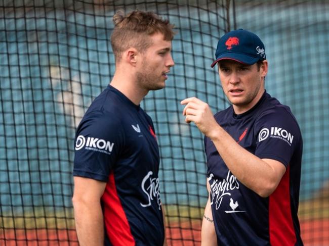 Luke Keary during Roosters training ahead of his return form an ACL injury in 2022, Source: Sydney Roosters,