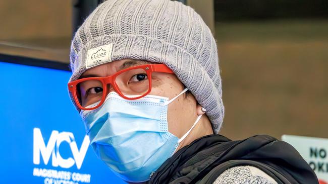 Chee Kit Chong arrives at Melbourne Magistrates’ Court. Picture: David Geraghty