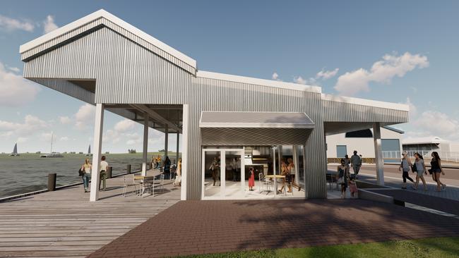 A concept image of the upgraded wharf shed as part of the Goolwa Wharf Precinct Project. Picture: Supplied