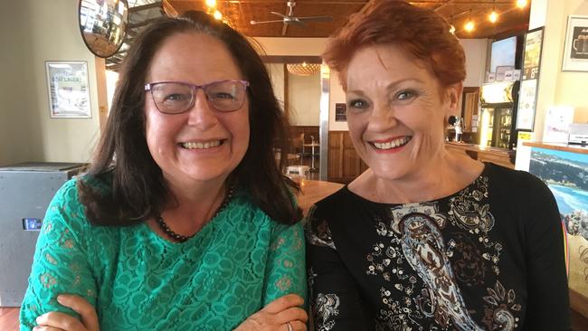 One Nation SA leader Jennifer Game with party leader Pauline Hanson