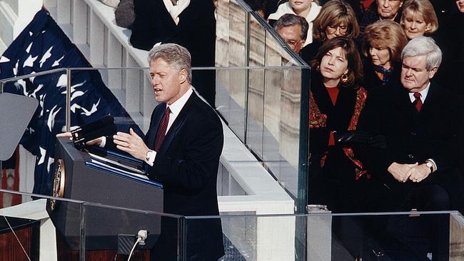 Bill Clinton delivers his inaugural address on January 20, 1997. Picture: Library of Congress