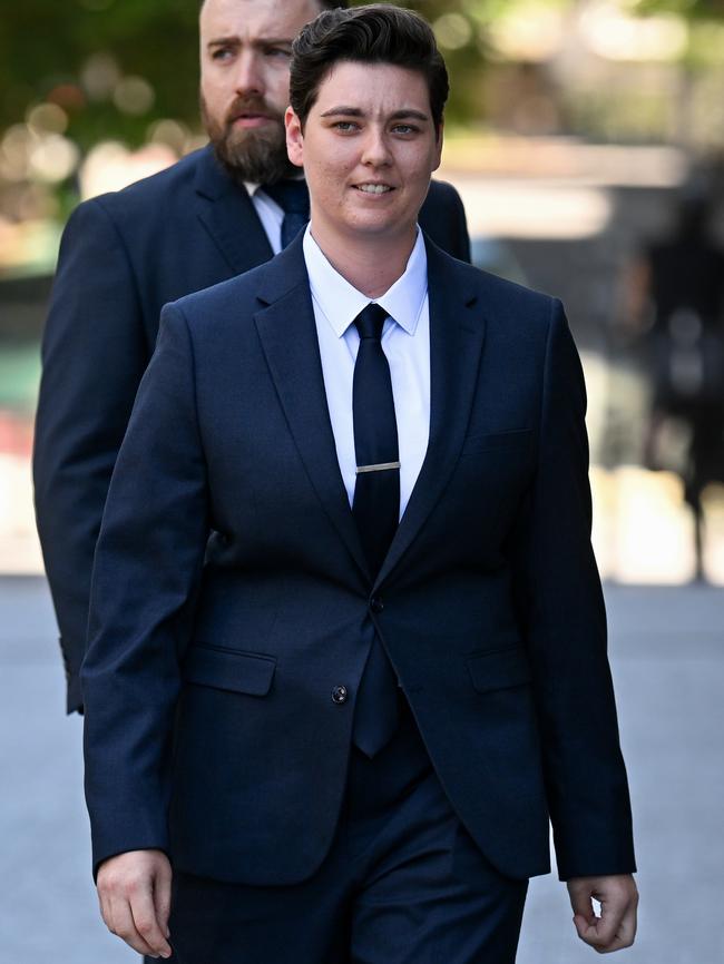 Jayde Struhs outside the Supreme Court on Wednesday. Picture: NewsWire