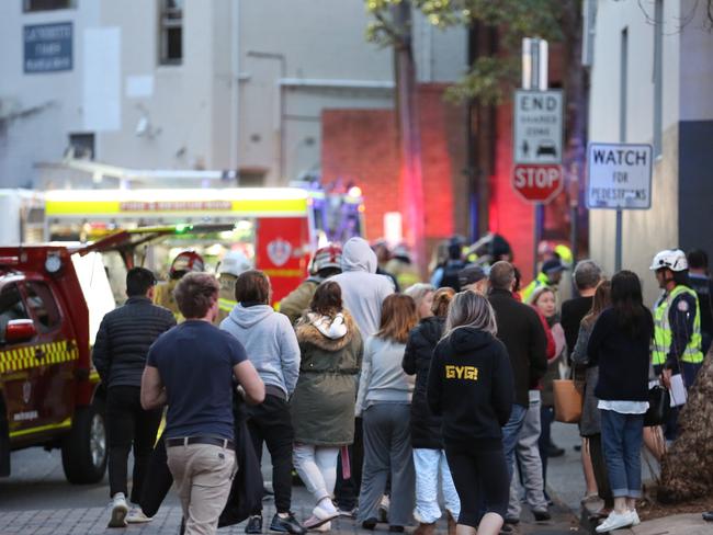 Evacuated residents milled on the street trying to work out what had happened.