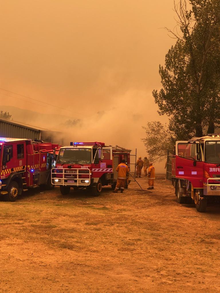 The town is still under threat. Picture: Bill Tilley