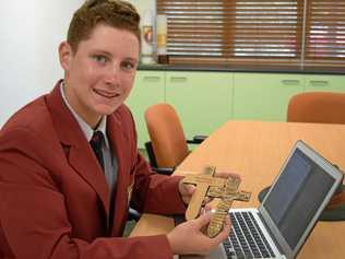 DEEPLY MOVED: St Teresa Catholic College Year 11 student Jack Frey is looking to honour our fallen on the Western Front. Picture: Peter Gardiner