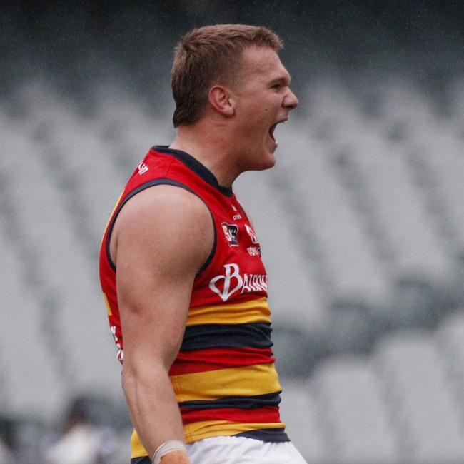 Tyler Welsh playing for the Crows’ SANFL side. Picture: Peter Argent