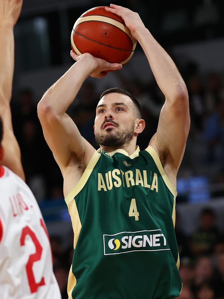 Chris Goulding made it rain in two exhibition games against China. Picture: Getty Images