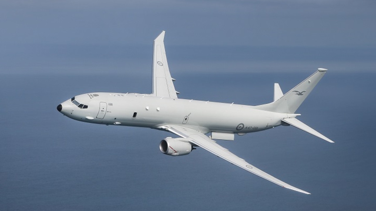 RAAF P-8A Poseidon aircraft of the sort confronted by the Chinese People's Liberation Air Force.