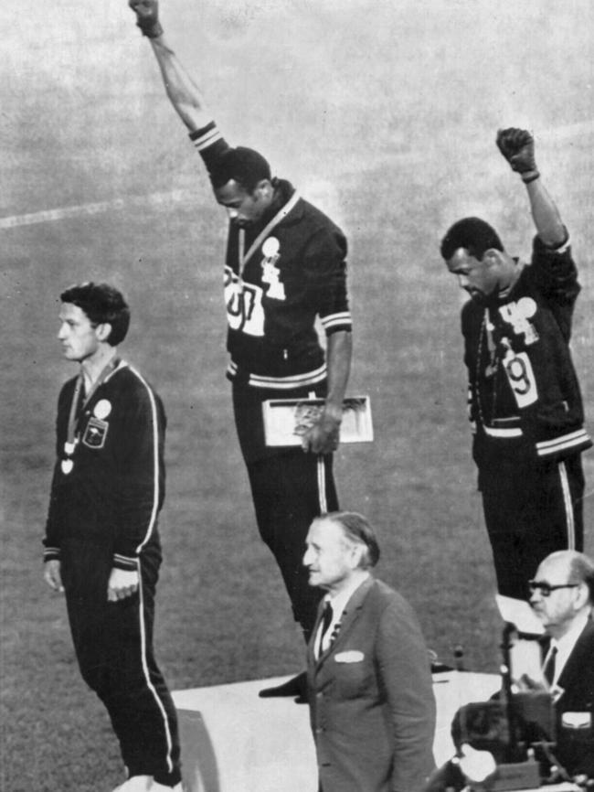 Peter Norman at the 1968 Olympics.