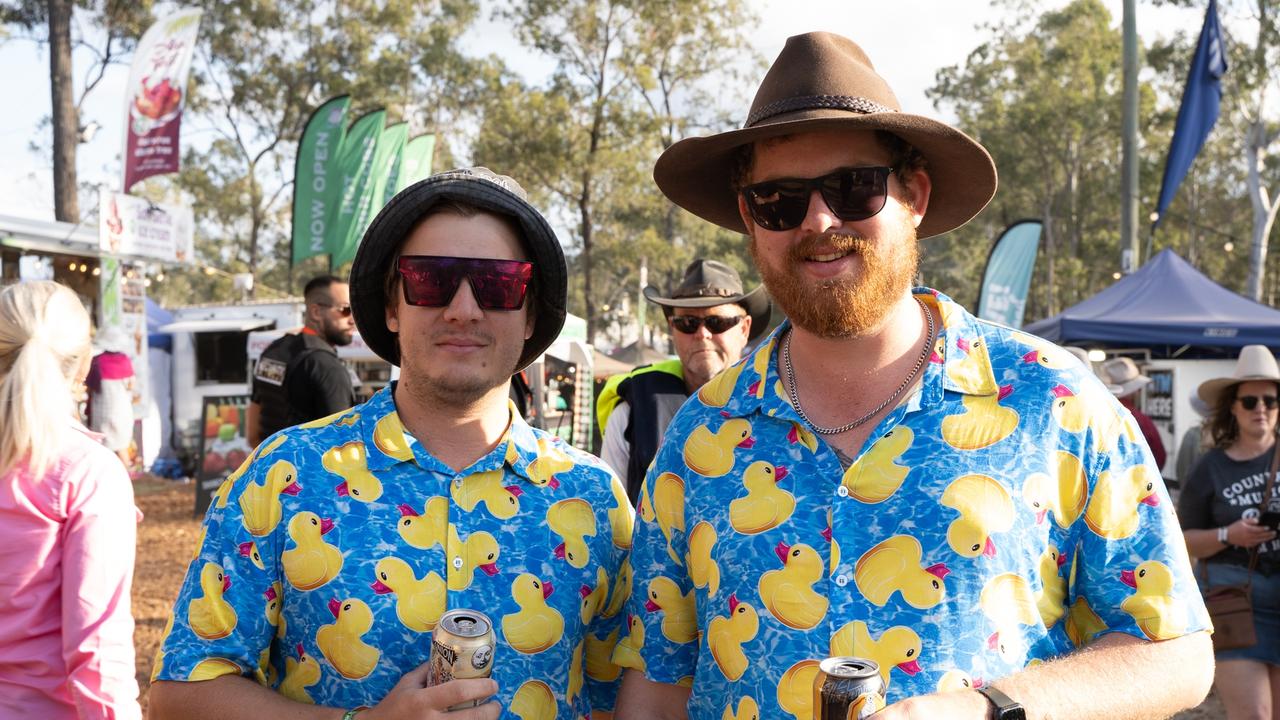 Aiden Graham and Tony Rudolph at the 2023 Gympie Music Muster. August 24, 2023. Picture: Christine Schindler