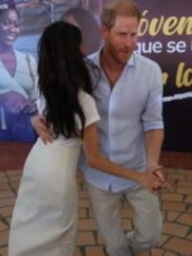 The Sussexes appear loved up during their Colombian tour. Picture: Supplied