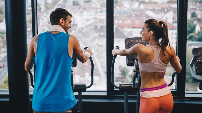 Experts say if you’re using the same towel to wipe your face after using it in the gym, you put yourself at risk of developing bacterial breakouts or fungal infections. Picture: iStock