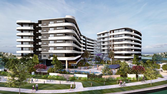 Artist impression of a new eight-storey resort and residential unit project planned for Hope Island by Aniko Group. Picture: Supplied